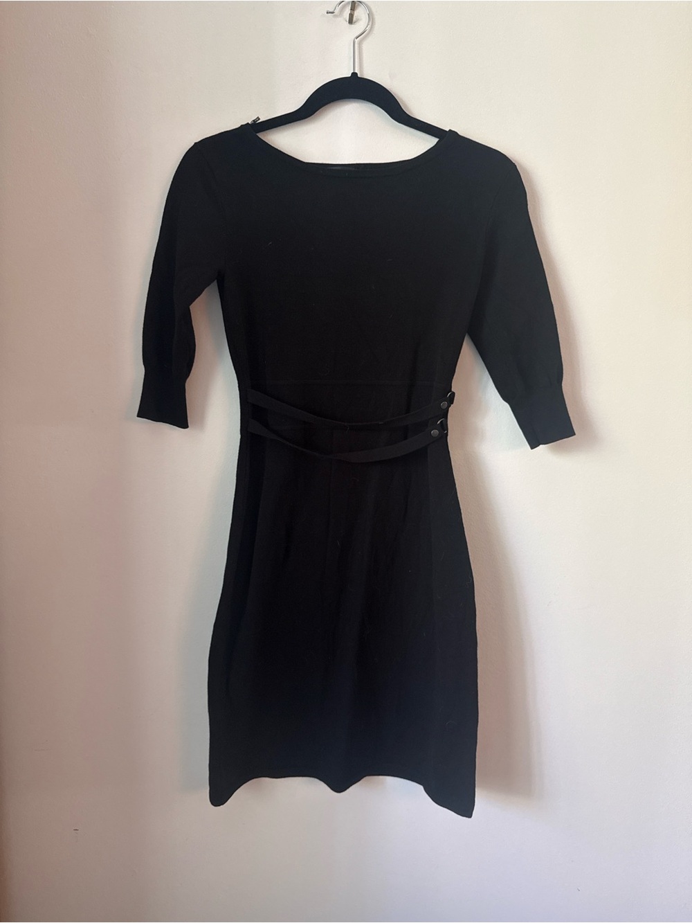 Mexx Black Midi Dress with Waist Straps